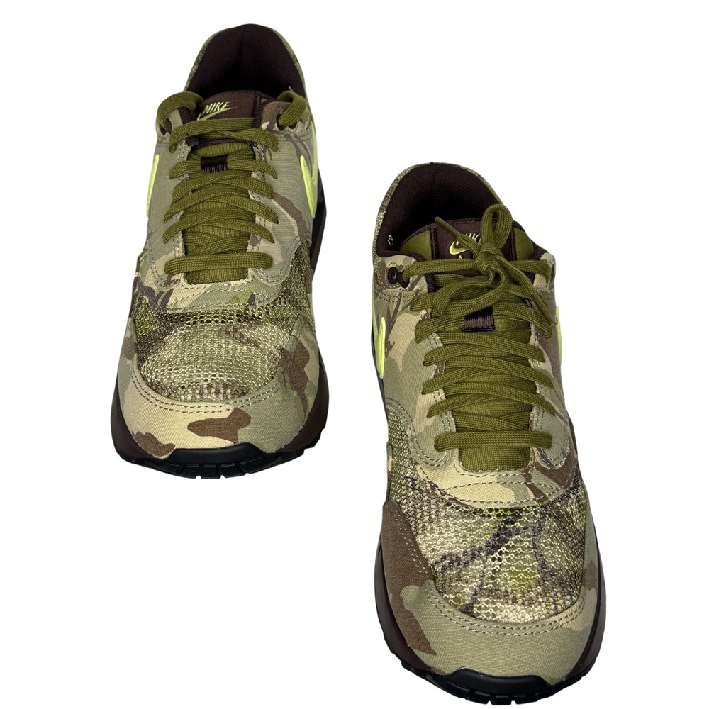 Nike Air Max 1 86 OG Mens 13 Camo Green Volt Canvas Mesh Shoe FN8358-200